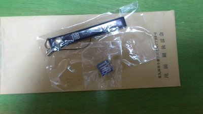 THB川面剛後援会からピンバッチ